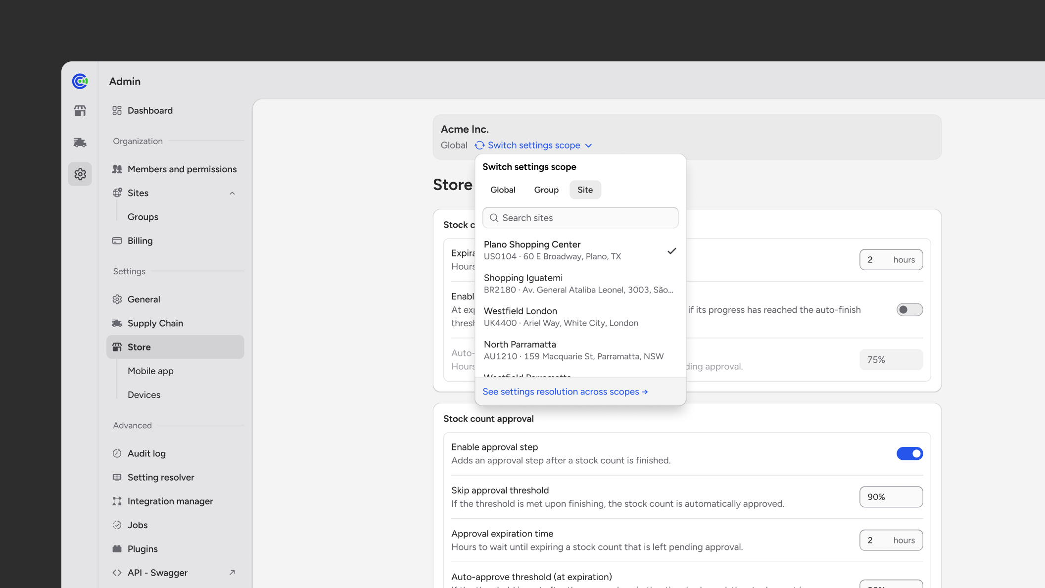 A dedicated UI control for understanding and changing configuration scope.